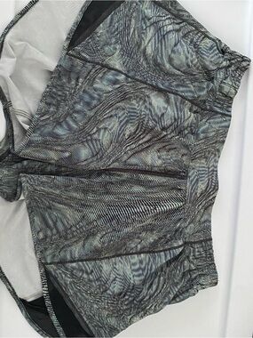 lululemon athletica Women's Athletic Shorts in Black and Gray Marble Print